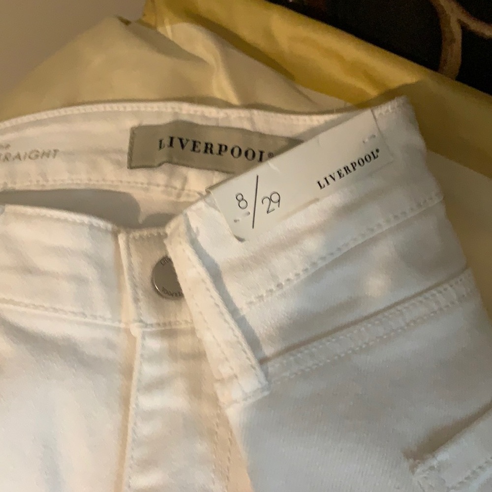 Liverpool White Jeans!  Crop Straight!